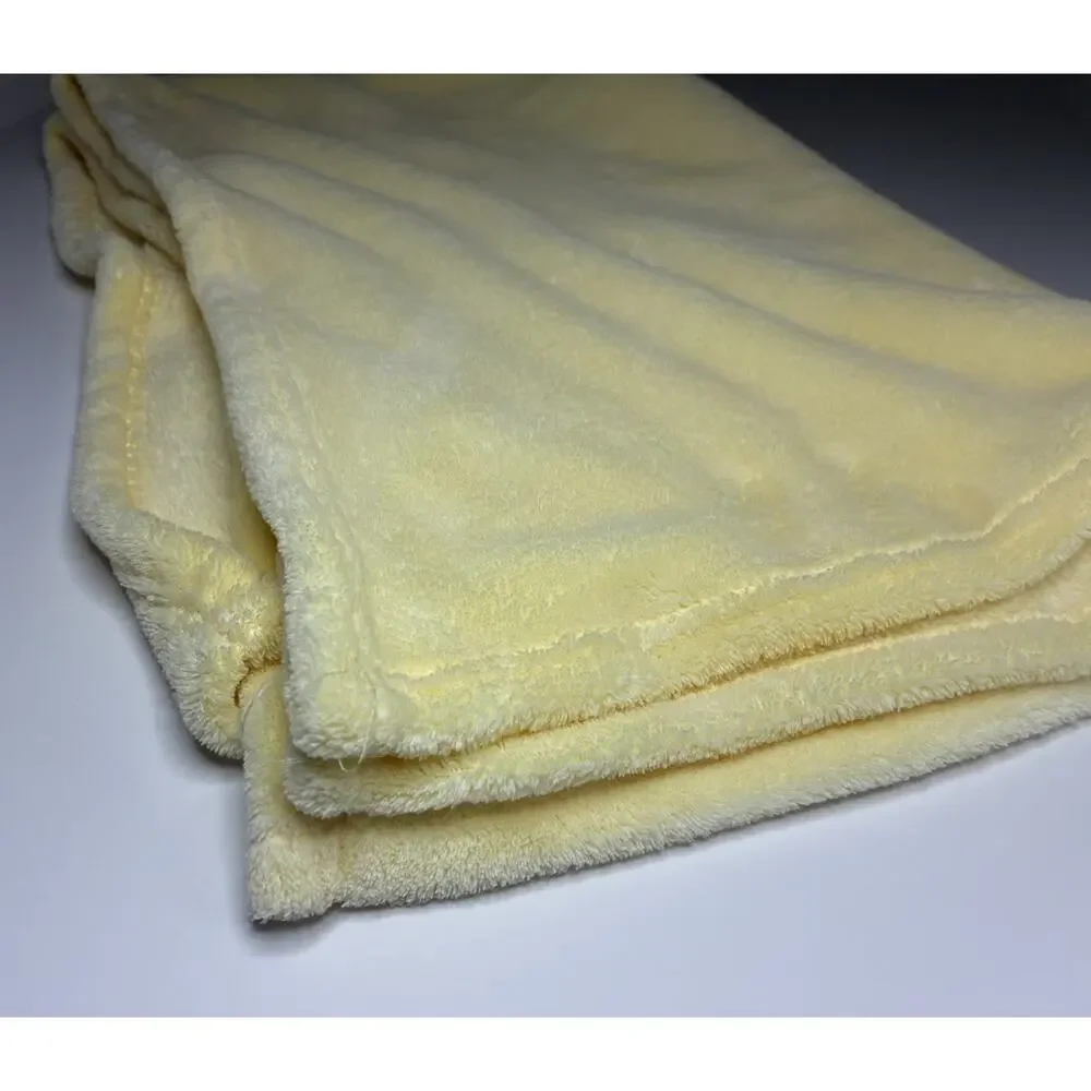 Cutie Pie Yellow Giraffe Baby Blanket Plush Embroidered 30x36
